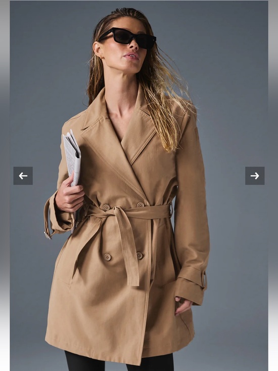 ALO Yoga Jackets & Blazers - Alo Yoga Prime Trench Coat Jacket Toasted Almond Sz S 4-6 W4620R